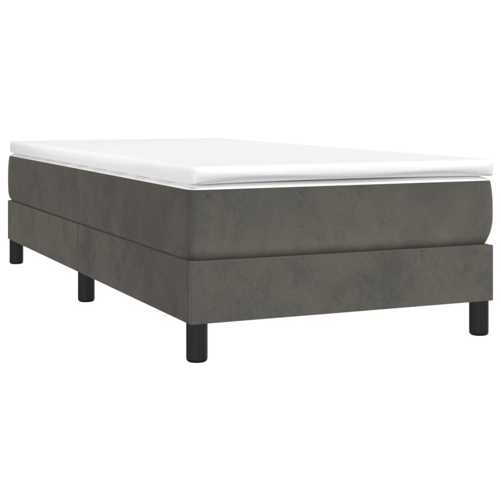 vidaXL Bed Frame without Mattress Dark Grey Twin XL Velvet (US Only)