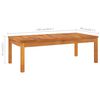 vidaXL 4 Piece Garden Lounge Set with Cushion Cream Solid Acacia Wood