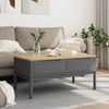 vidaXL Coffee Table FLORO Grey 99x55.5x45 cm Solid Pine Wood