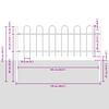 vidaXL Garden Fence Grey 1.7 x 0.6 m Powder-coated steel
