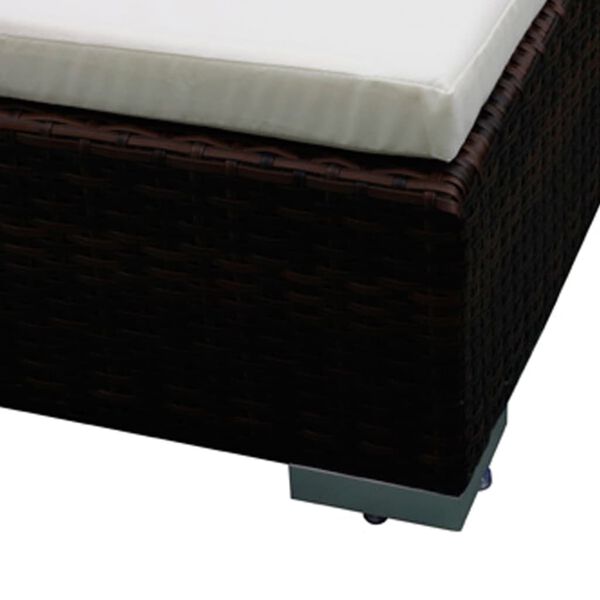 vidaXL 8 Piece Garden Lounge Set with Cushions Poly Rattan Brown