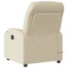 vidaXL Electric Massage Recliner Chair Cream Fabric