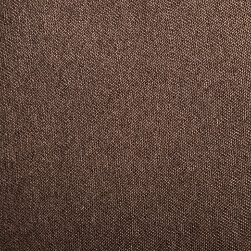 vidaXL Dining Chairs 2 pcs Brown Fabric