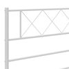 vidaXL Metal Bed Frame without Mattress with Headboard White 100x200cm