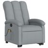 vidaXL Stand up Massage Recliner Chair Light Grey Fabric