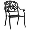 vidaXL 3 Piece Bistro Set Cast Aluminium Black