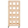 vidaXL Log Holder with Wheels 40x49x110 cm Solid Wood Pine