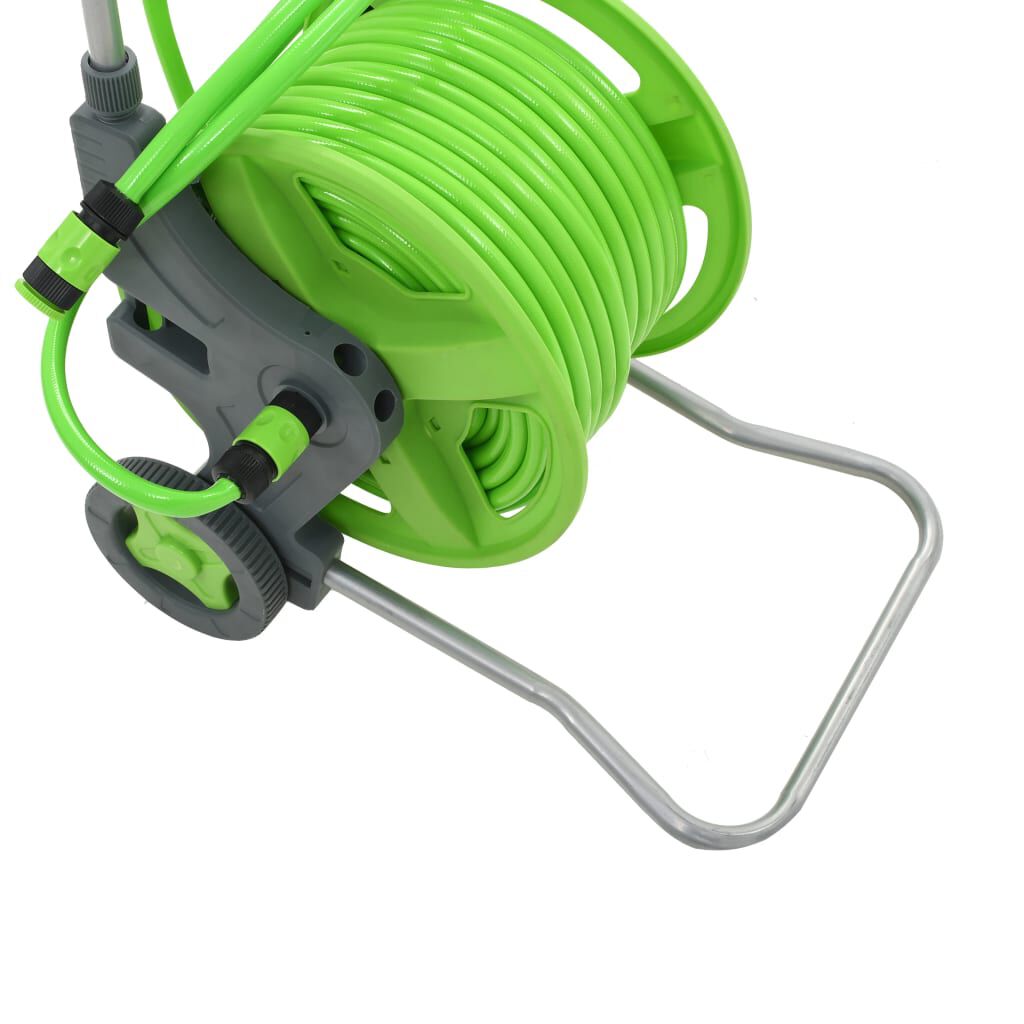 vidaXL Water Hose Reel with Wheels 45+2 m