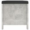 vidaXL Storage Box with Cushion Concrete Grey 105x40x45 cm