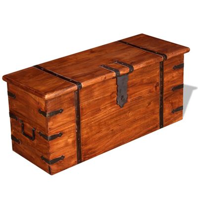 vidaXL Two Piece Storage Chest Set Solid Wood