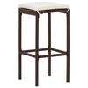 vidaXL 5 Piece Garden Bar Set Brown Solid Wood Acacia and Poly Rattan