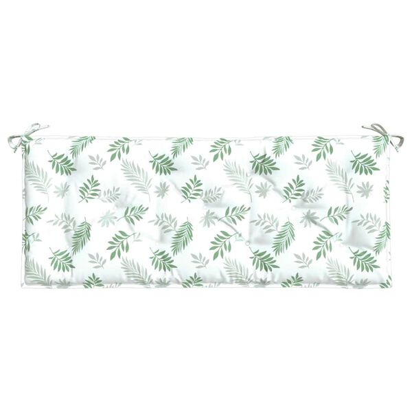 vidaXL Garden Bench Cushions 2pcs Leaf Pattern 120x50x7cm Fabric
