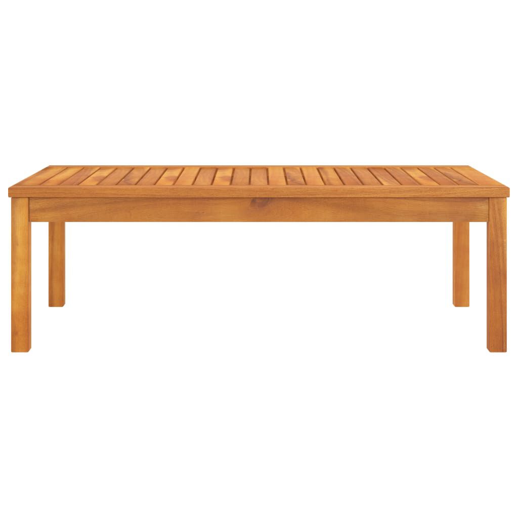 vidaXL 3 Piece Garden Lounge Set with Cream Cushion Solid Acacia Wood