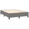 vidaXL Box Spring Bed Frame Dark Grey Queen Fabric