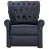 vidaXL Reclining Chair Black Faux Leather