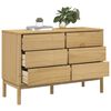 vidaXL Chest of Drawers FLORO Wax Brown Solid Wood Pine