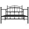 vidaXL Metal Bed Frame without Mattress with Footboard Black 100x200cm