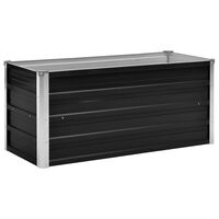 vidaXL Garden Raised Bed Anthracite 100x40x45 cm Galvanised Steel