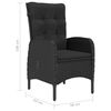 vidaXL 7 Piece Garden Dining Set Black