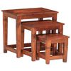 vidaXL Nesting Tables 3 pcs Solid Acacia Wood