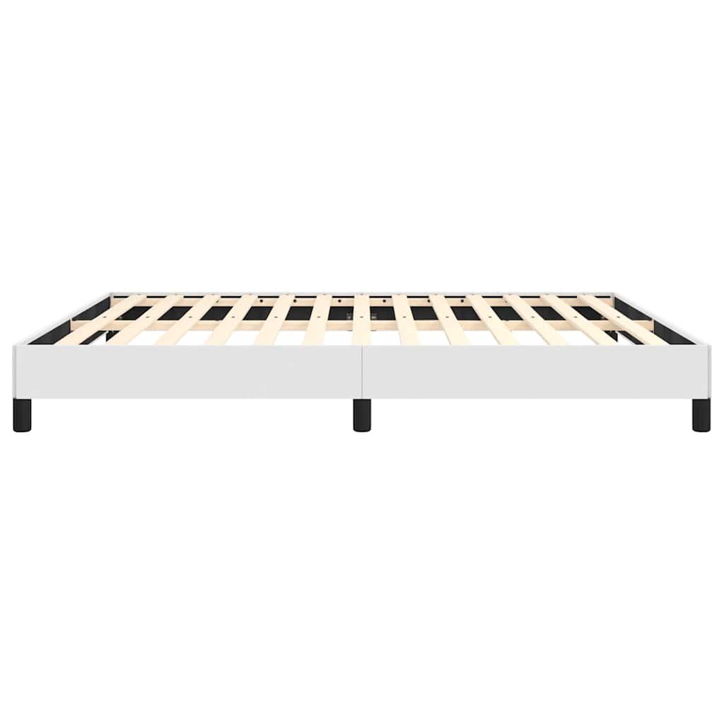 vidaXL Bed Frame without Mattress White 152x203 cm Queen Faux Leather