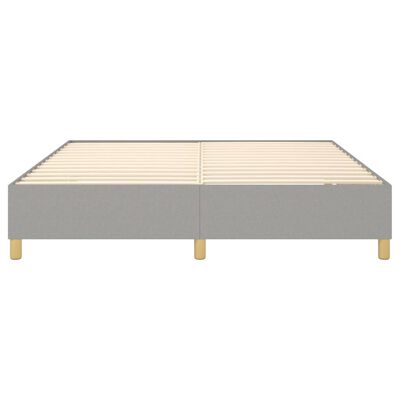 vidaXL Box Spring Bed Frame Light Grey 183x213cm California King Fabric