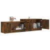vidaXL TV Cabinet Smoked Oak 158.5x36x45 cm Engineered Wood