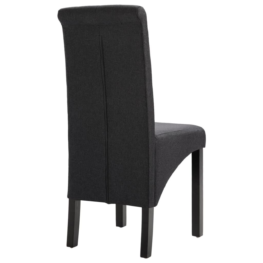 vidaXL Dining Chairs 2 pcs Dark Gray Fabric