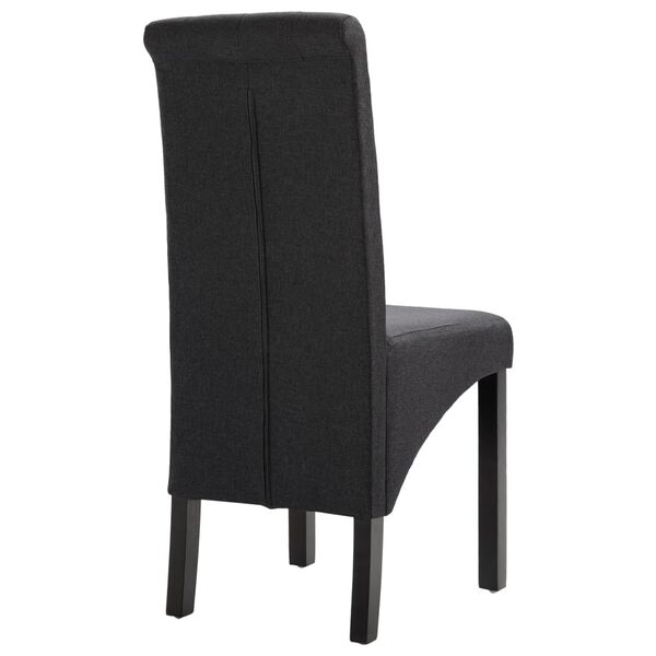 vidaXL Dining Chairs 2 pcs Dark Gray Fabric