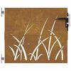 vidaXL Garden Gate 85x75 cm Corten Steel Grass Design