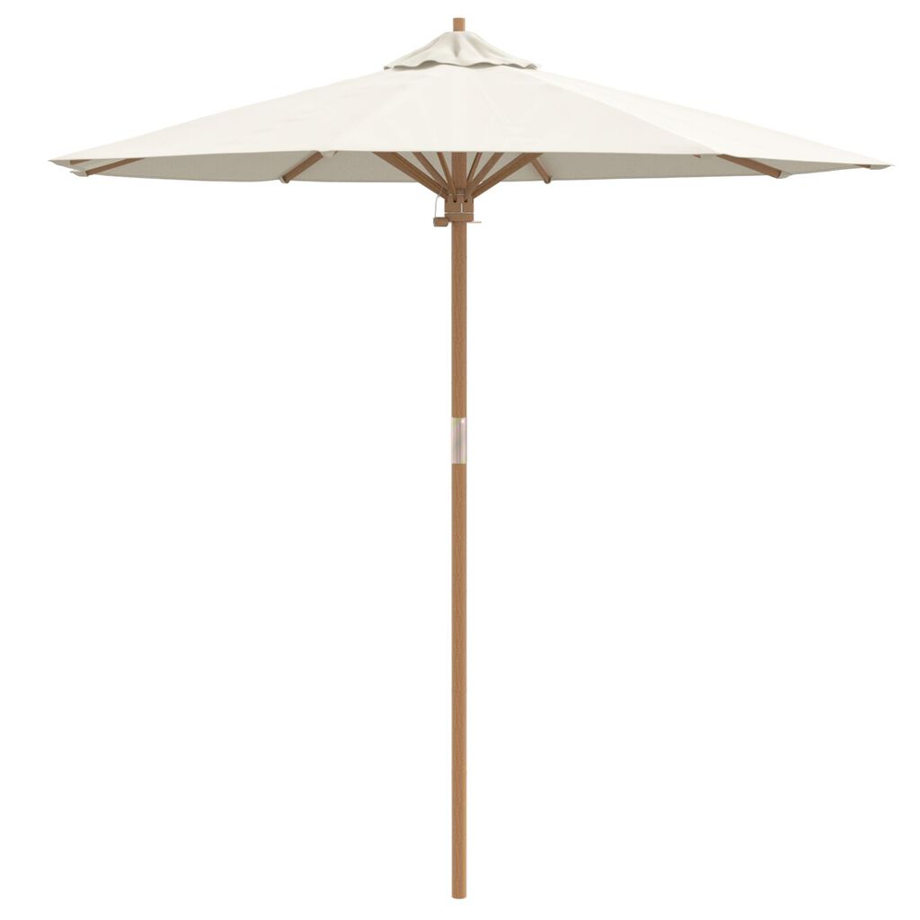 vidaXL Garden Parasol Cream White 217x230 cm Bamboo
