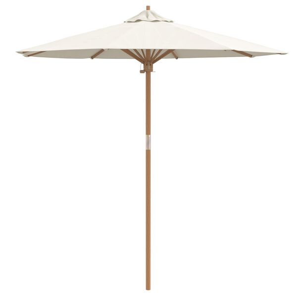 vidaXL Garden Parasol Cream White 217x230 cm Bamboo