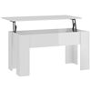 vidaXL Coffee Table | High gloss white | Engineered wood | Medium | Convertible