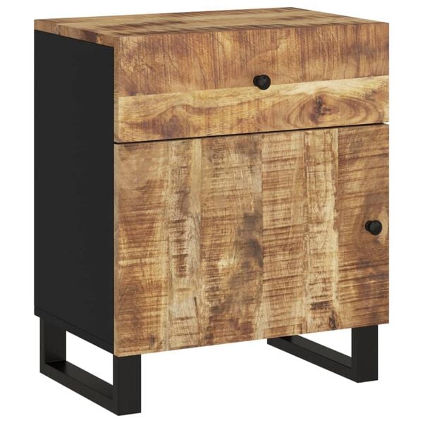vidaXL Bedside Cabinet 50x33x60 cm Solid Wood Mango&Engineered Wood