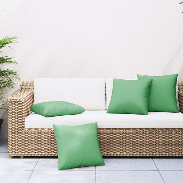 vidaXL Throw Pillows 4 pcs Green 60x60 cm Fabric
