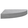 vidaXL Wall Corner Shelf Concrete Grey 25x25x3.8 cm MDF