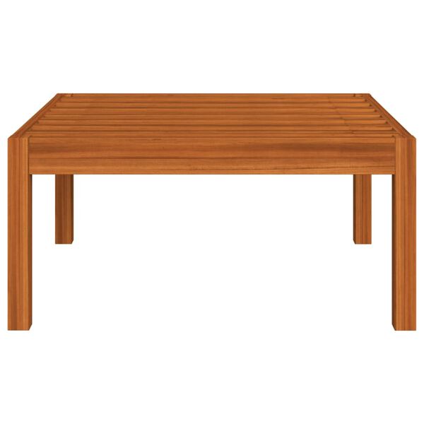 vidaXL 4 Piece Garden Lounge Set with Cushions Cream Solid Acacia Wood