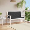 vidaXL Garden Bench Cushion Black 120x(50+50)x7cm Oxford Fabric