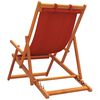 vidaXL Folding Beach Chairs 2 pcs Red Fabric