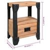 vidaXL Nightstand Solid Acacia Wood Steel 40x30x54 cm