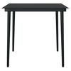 vidaXL 3 Piece Garden Dining Set Black Poly Rattan Glass