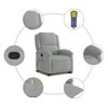 vidaXL Stand up Massage Recliner Chair Light Grey Velvet