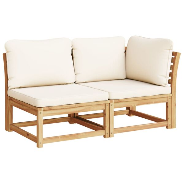 vidaXL 3 Piece Garden Lounge Set with Cushions Solid Wood Acacia