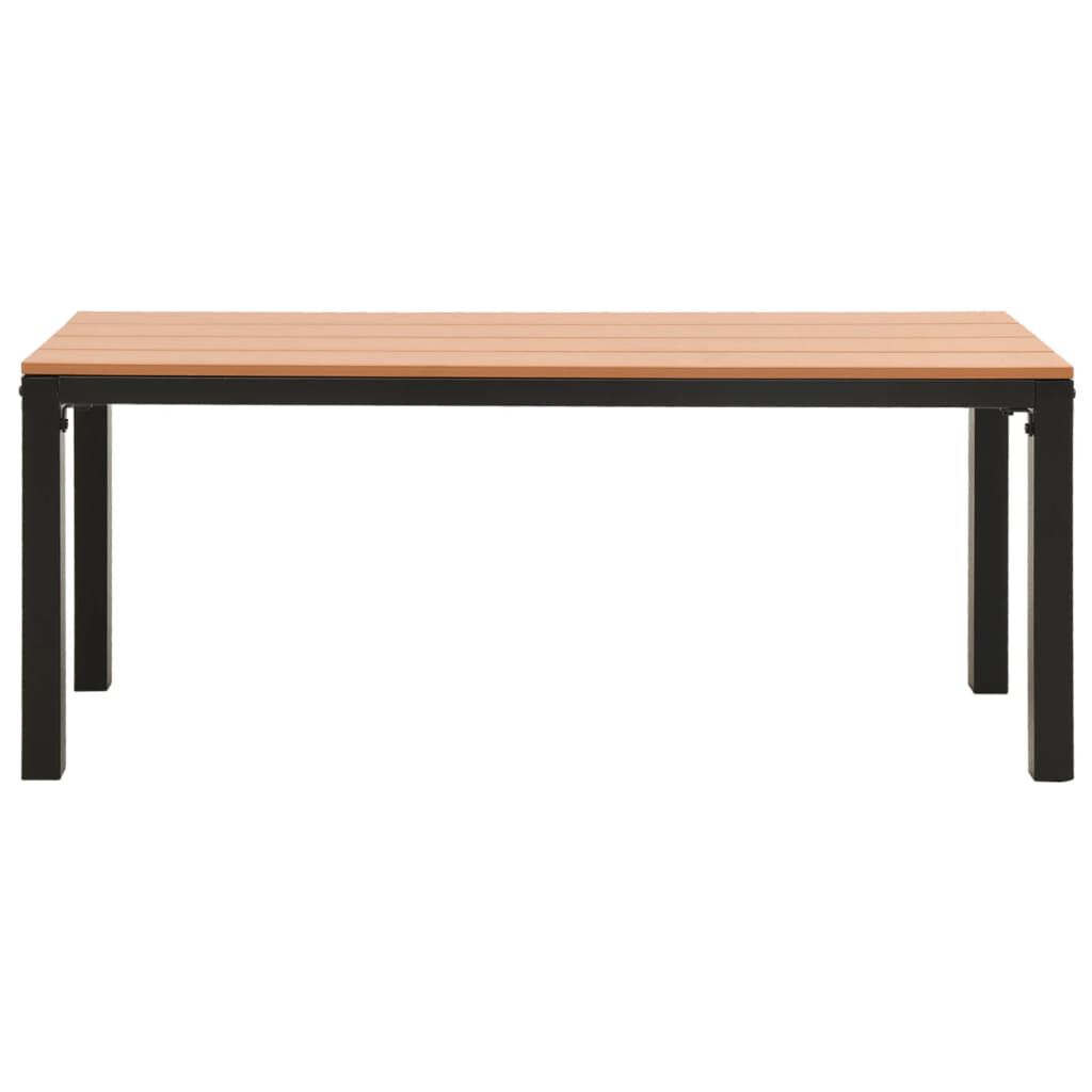 vidaXL Garden Bench 110 cm Steel and WPC Brown and Black