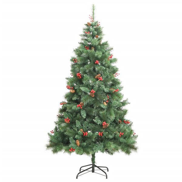 vidaXL Artificial Hinged Christmas Tree 300 LEDs 240 cm