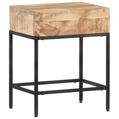 vidaXL Side Table 40x30x50 cm Solid Rough Mango Wood