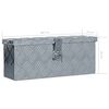 vidaXL Aluminium Box 48.5x14x20 cm Silver