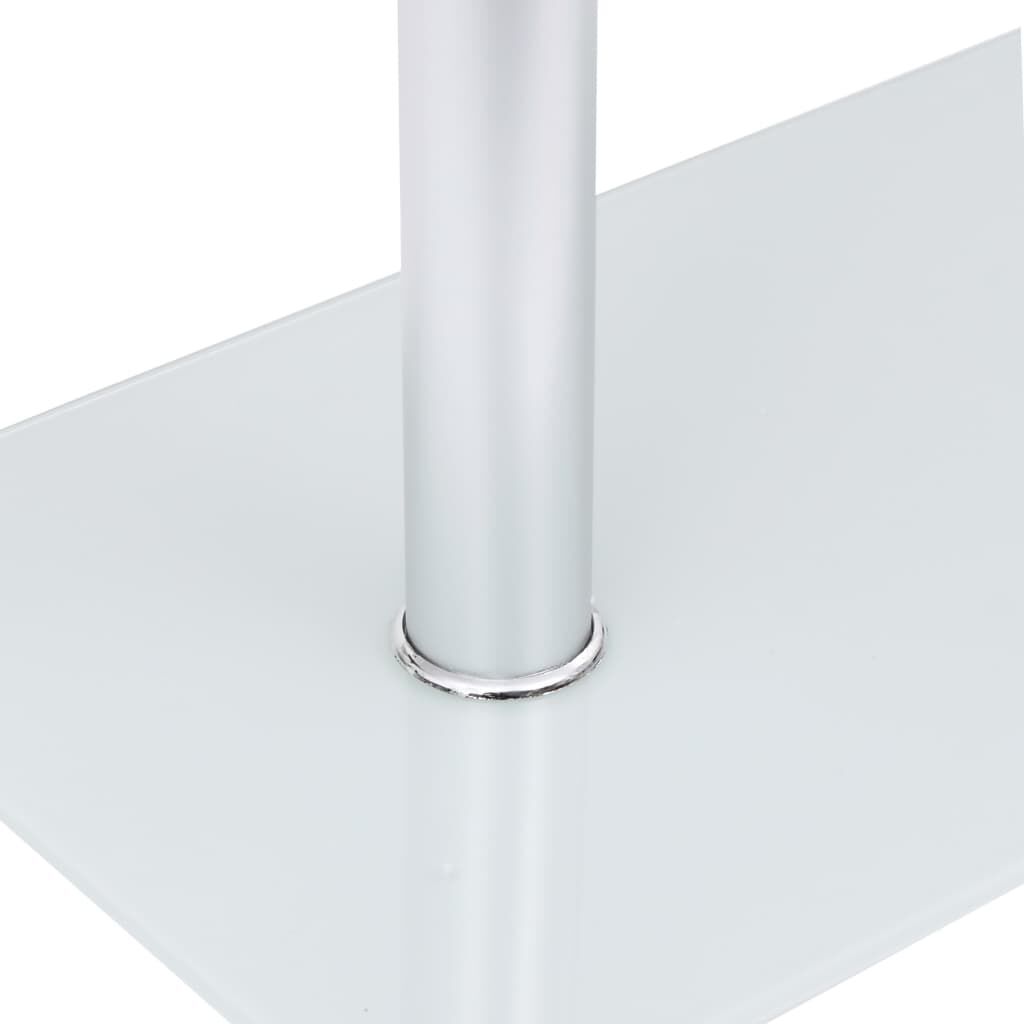 vidaXL U-Shaped Side Table Transparent 45x30x58 cm Tempered Glass