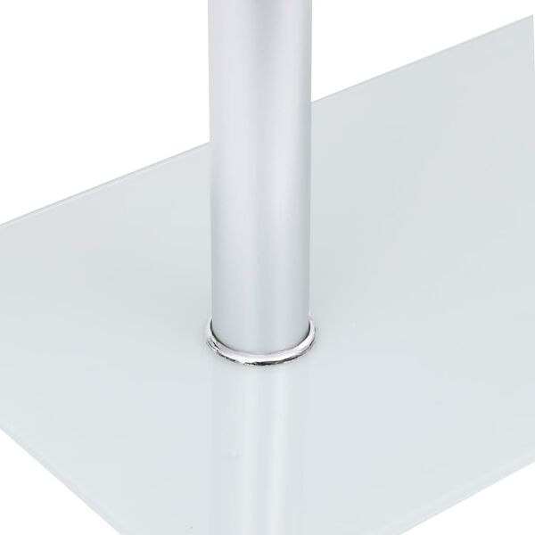 vidaXL U-Shaped Side Table Transparent 45x30x58 cm Tempered Glass