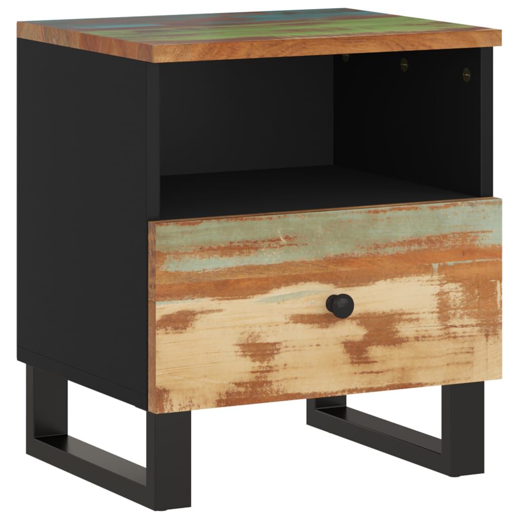 vidaXL Bedside Cabinet Solid Wood Reclaimed&Engineered Wood